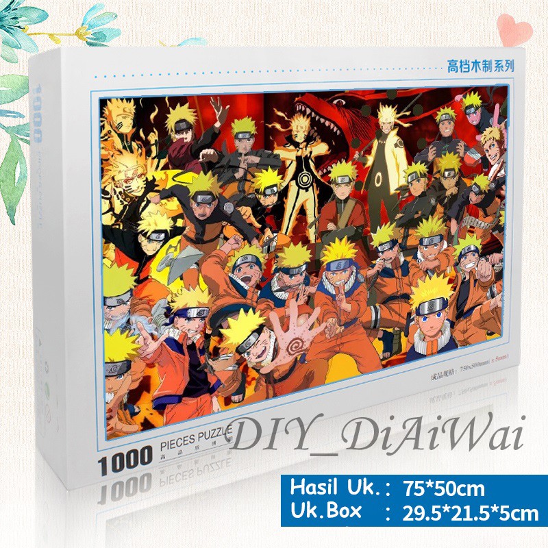 Puzzle Jingsaw 1000 pcs kayu Uk.75 x 50cm - Naruto