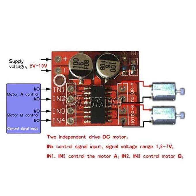 Jual L N Mini Dual H Bridge Stepper Motor Module Voltage Volt Volt Invepow Segera