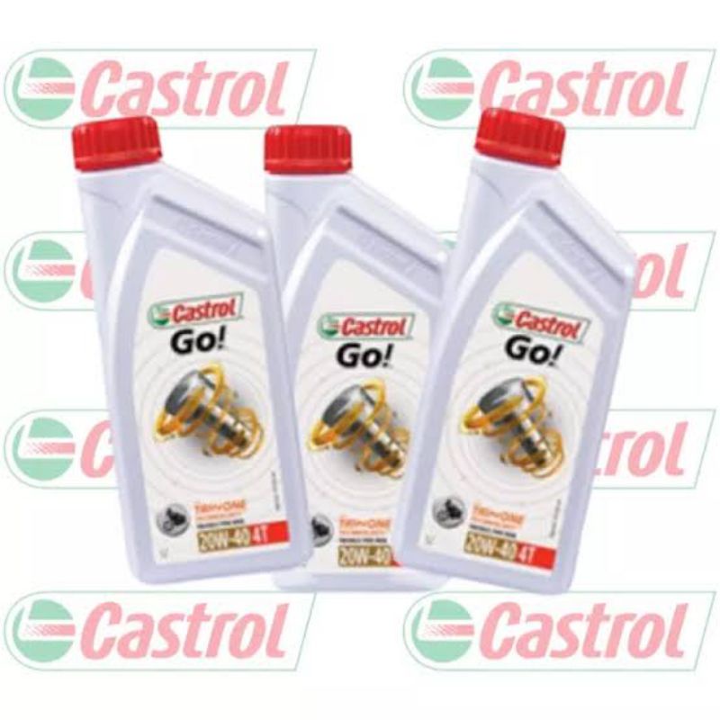 OLi Mesin Motor CASTROL GO SAE 20W-40AT 800ML &amp; 1L Original