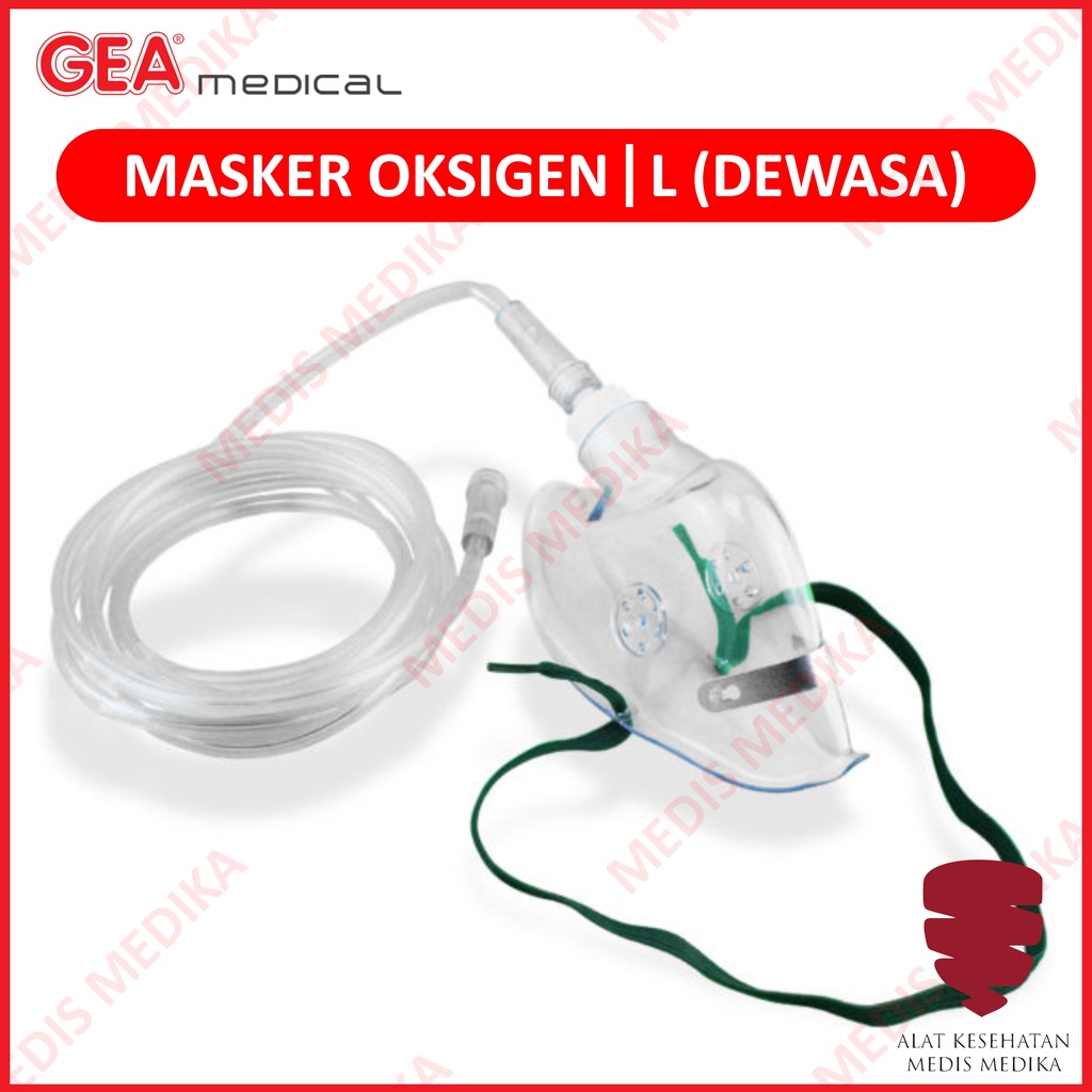 Jual Masker Oksigen L Dewasa Gea Alat Bantu Selang Penapasan Nasal Oxygen Mask Adult Large 