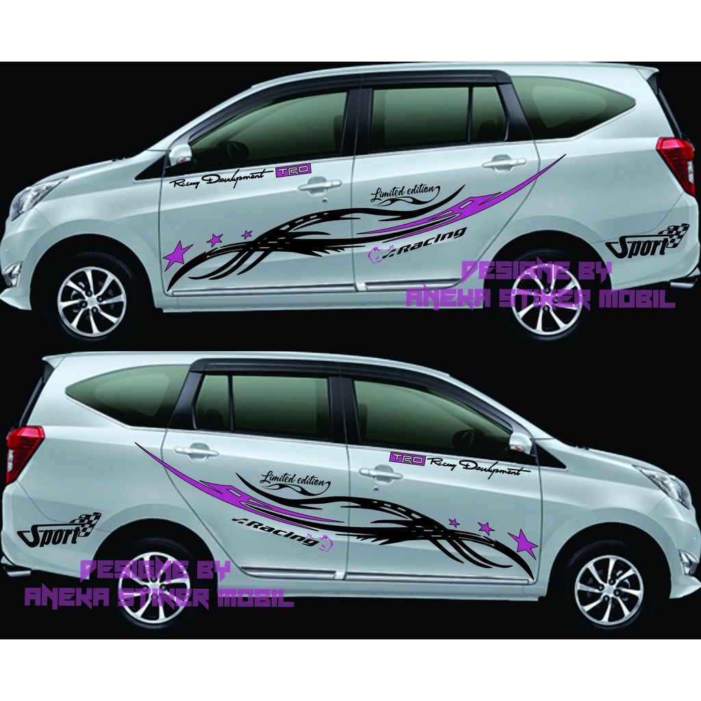 list striping stiker cutting mobil sigra putih terbaru