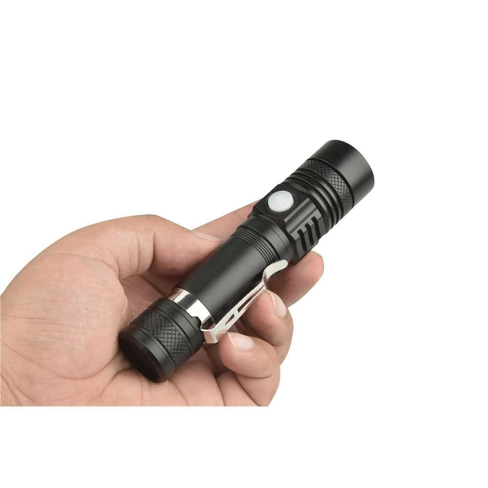 Pocketman Senter LED USB Rechargeable XML-T6 6200 Lumens 10W - P15