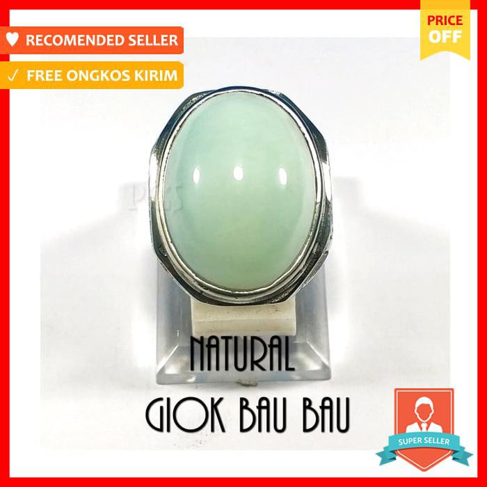 CINCIN BATU AKIK NATURAL GIOK BAU BAU HIJAU TOSCA ISTIMEWA