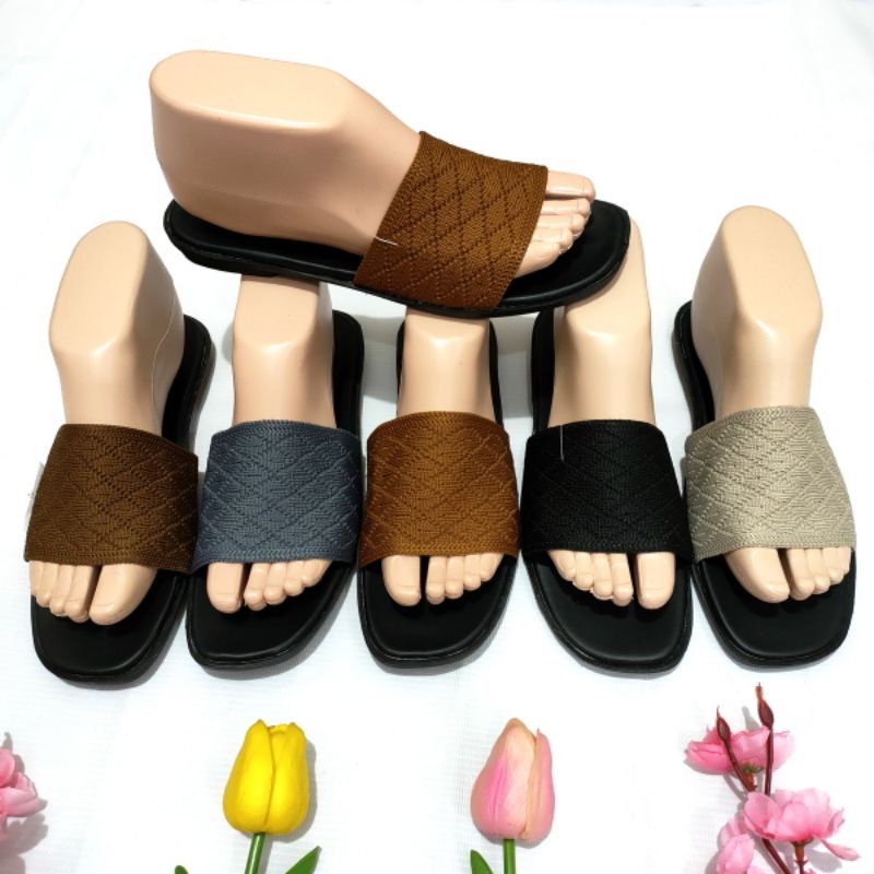 sandal wanita rajut Import Felonie WM 06 Selop Rajut halus terbaru murah