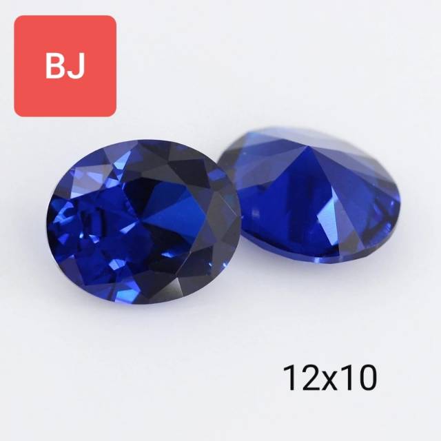 8 - 14 MM Batu Permata Blue Royal Safir Corundum Super Quality Lab Created