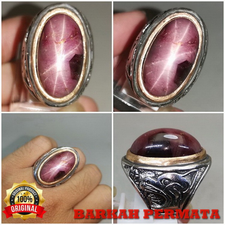 Batu PERMATA Asli RUBY STAR JUMBO BAGUS Natural