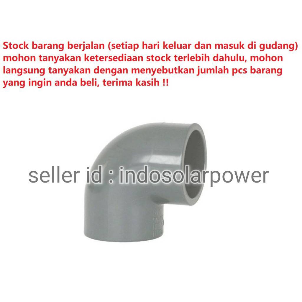 Knee knie Keni 4&quot; 4 inch elbow 90 derajat PVC pipa siku L ada D dan AW Rucika Vinilon