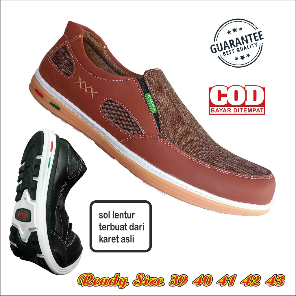 SEPATU PRIA SLIP KASUAL TANPA TALI SPORT