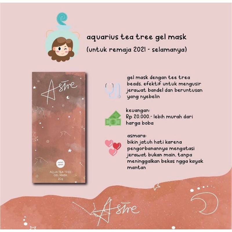 GEL MASK ASTRE 20GRAM READY TO USE ASTRE MASK MASKER ASTRE OFFICIAL GEL MASK JELLY MASK