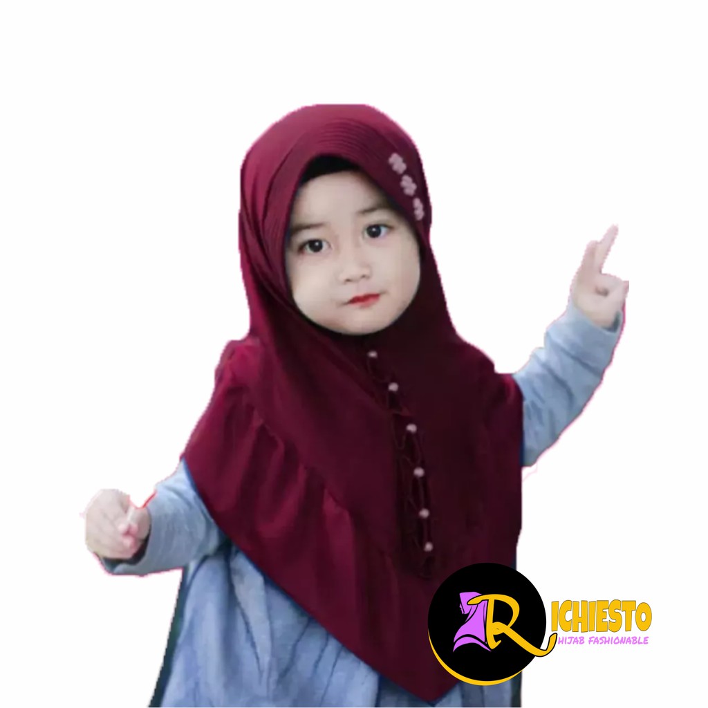 Jilbab Anak DASMUT Kerudung Anak Dasi Mutiara 3-6 Tahun