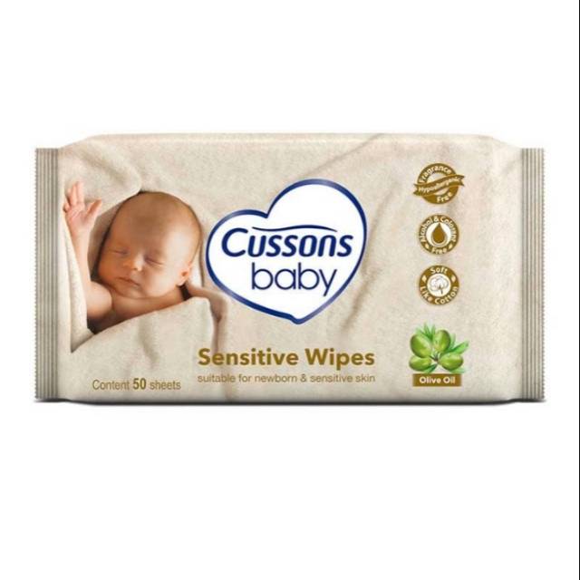 CUSSONS BABY Sensitive Wipes 50's - BUY 1 GET 1