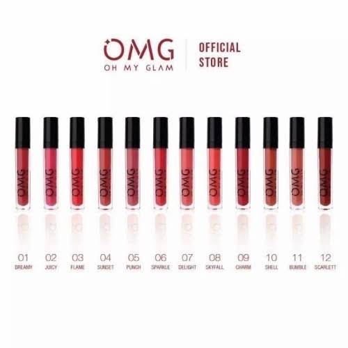 *galerybeautysemarang* OMG Oh My Glam Matte Kiss Lip Cream ( lipstick lipstik lipcream ) New edition