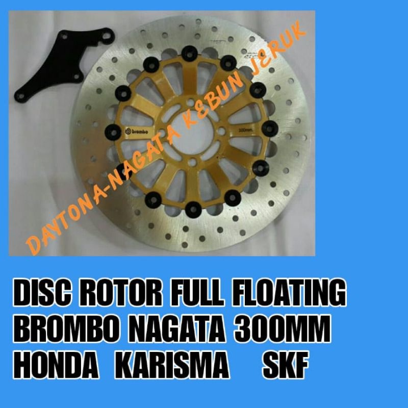 piringan cakram DISC ROTOR ONLY BROMBO NAGATA FULL FLOATING HONDA KARISMA .SKZ