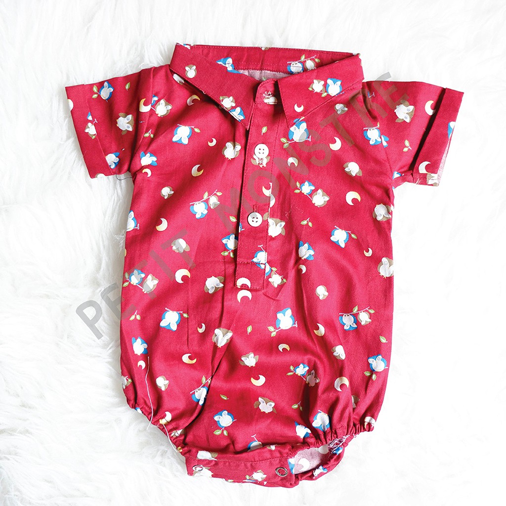 Atasan Baju Bayi | Jumper Bayi Laki-Laki Katun Jepang Motif Burung Hantu