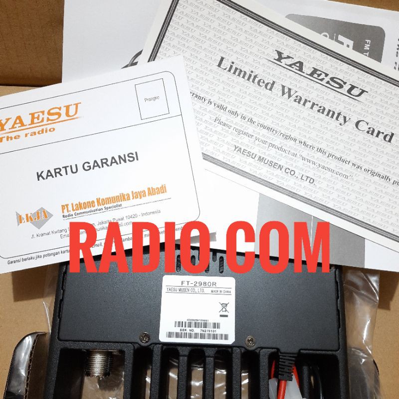 JUAL RADIO RIG YAESU FT2980 FT 2980 MURAH ORI YAESU FT-2980 R/E VHF ORIGINAL GARANSI RESMI MURAH