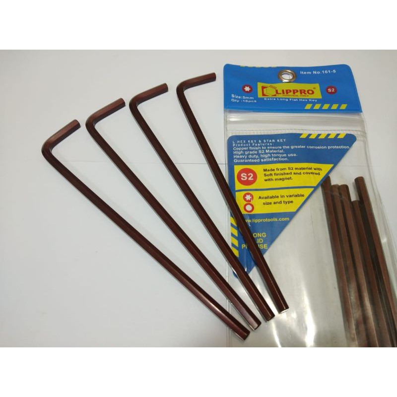 KÙNCI L 161-5MM / EXTRA LONG FLAT HEX KEY