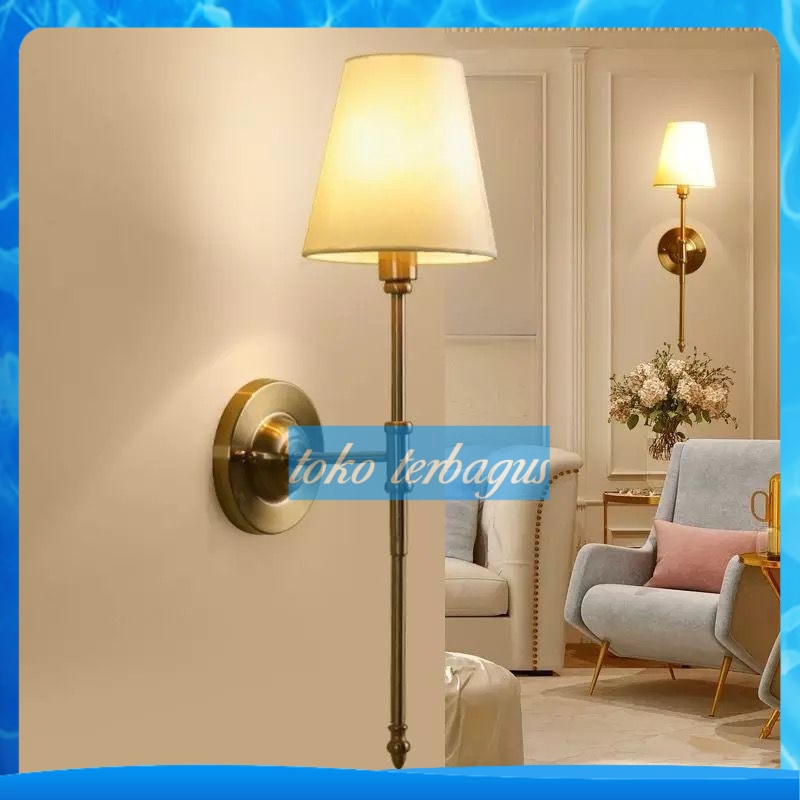 Lampu Dinding Hias Gold Premium Mewah Scone Lamp Dekorasi Rumah Kamar