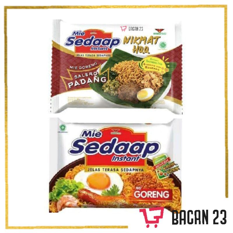 

Mie Sedaap Instant Goreng (90gr) - ( Mi Goreng - Salero Padang ) / Bacan 23 - Bacan23