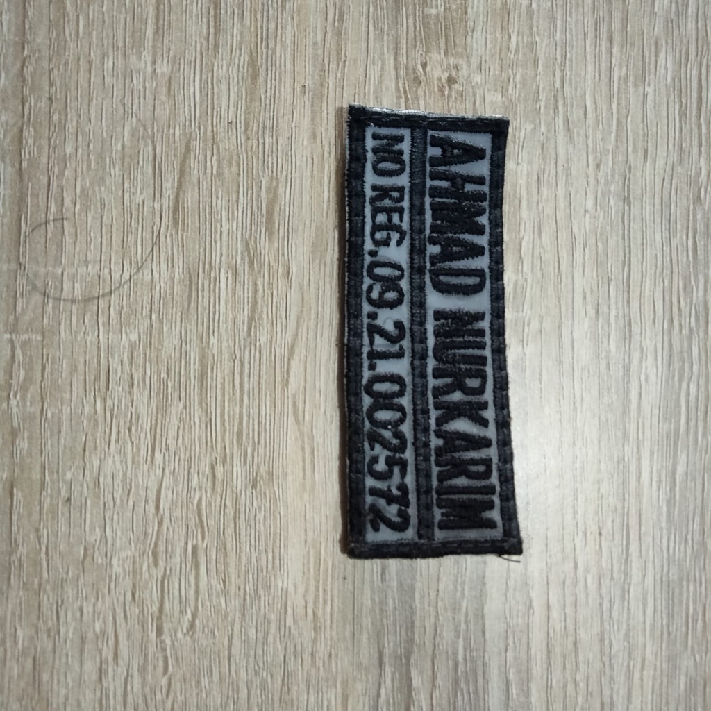 Bed Papan Nama Dada Bordir  / Name Tag Bordir | Bisa Request Nama Sendiri
