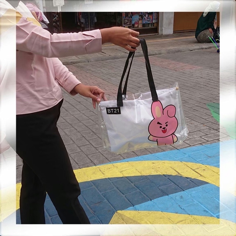 Tas Tote Bag Bts21 Transparan