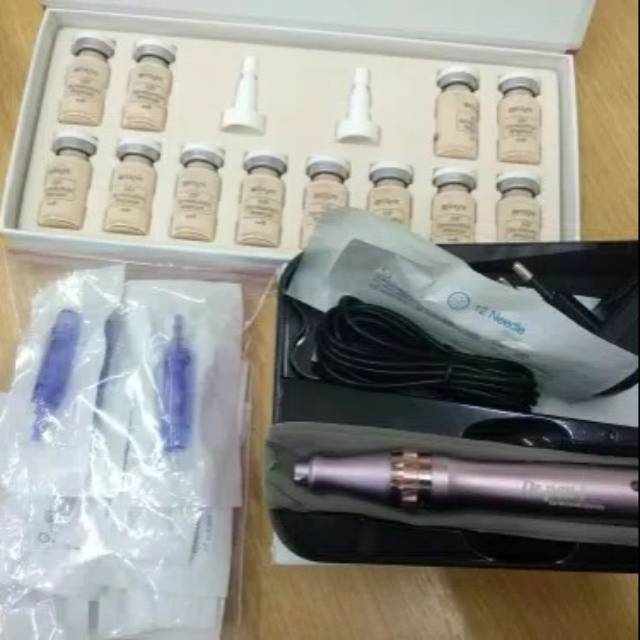 Dr pen M7 wireless paket perawatan sulam bedak bb glow dr pen m7 serum