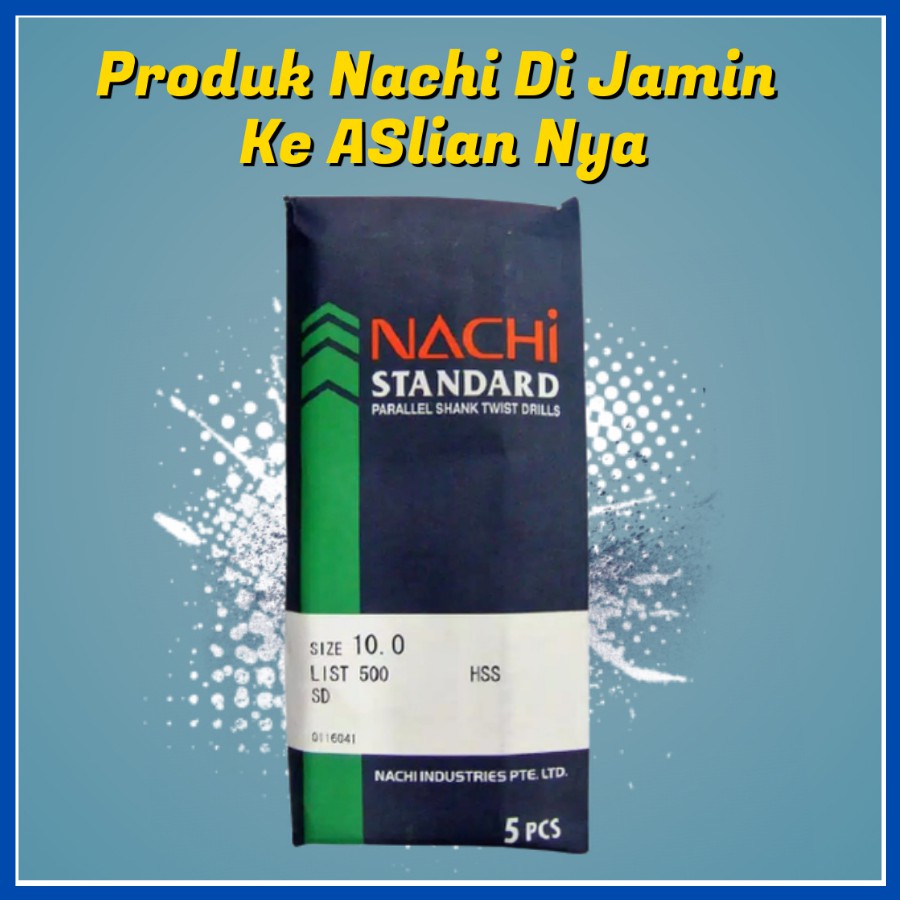 NACHI 10 MM MATA BOR BESI BETON HSS ASLI ALAT PERLENGKAPAN RUMAH PERTUKANGAN PERKAKAS TANGAN ORIGINA