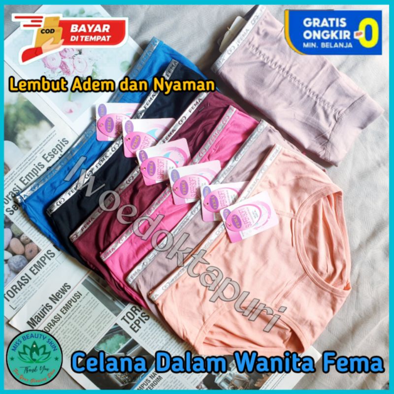 Celana Dalam Wanita Fema Sorex Katun Nyaman Adem Untuk Anak Perempuan Dewasa Remaja Import Terbaru T