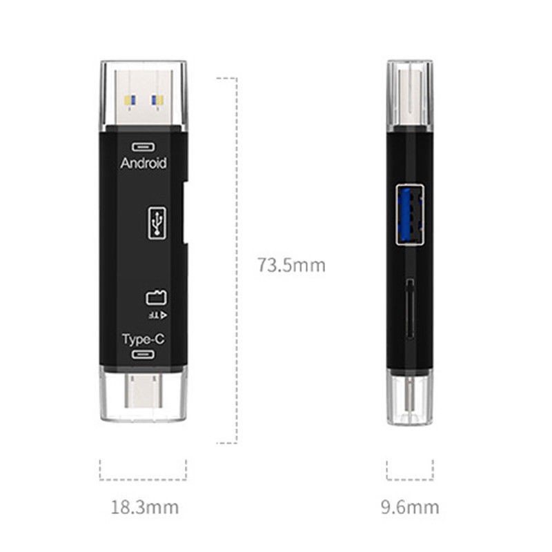 Hot Sale/5-in-1 Type-c Micro TF OTG USB 2.0 Adapter SD Card Reader Android IOS Komputer