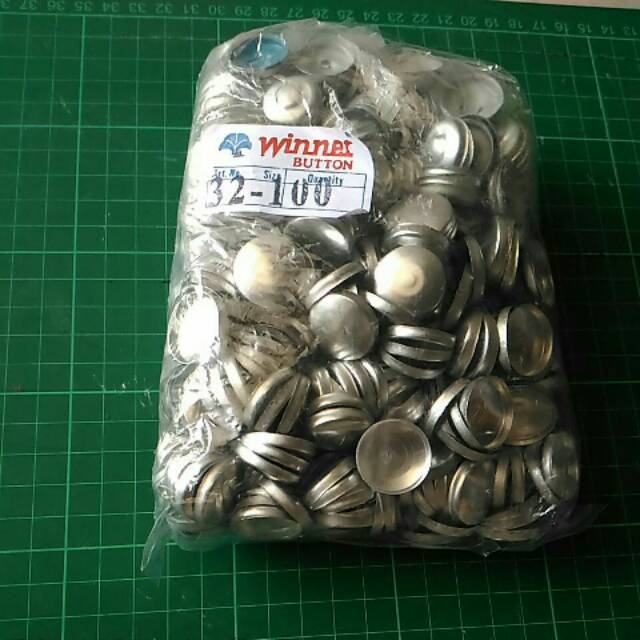 

Bahan kancing bungkus ukuran 32 gepeng