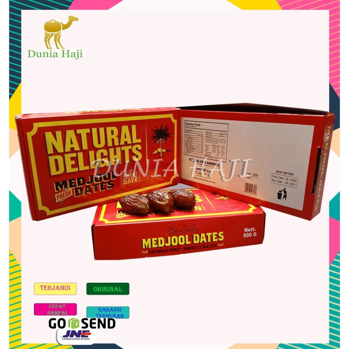 

Kurma Medjool Dates California 500 gr / Natural Delight / Kurma JUMBO