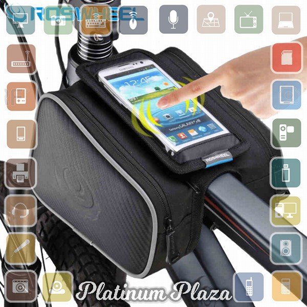 Roswheel Tas Sepeda Waterproof dengan Case Smartphone - ROS12813 - Black`K940Z6-