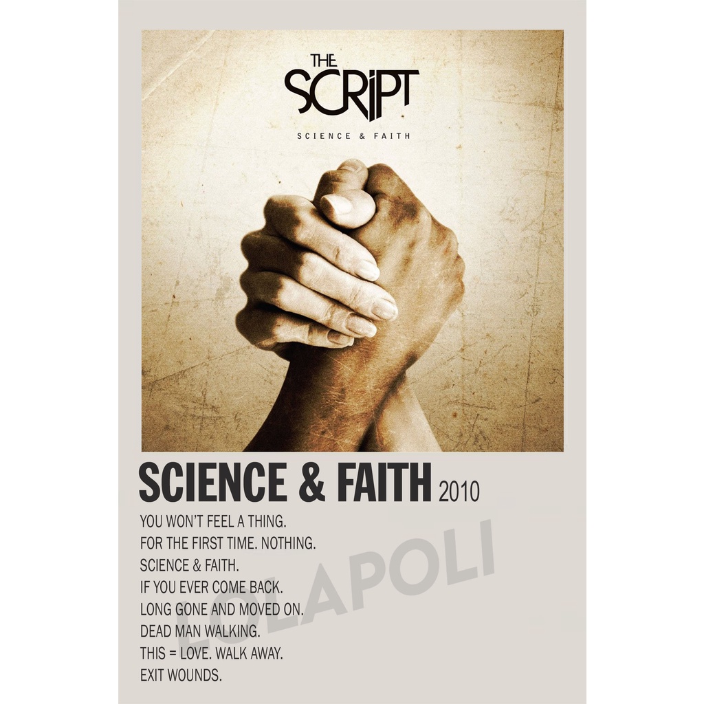 Poster Cover Album Science &amp; Faith - The Script