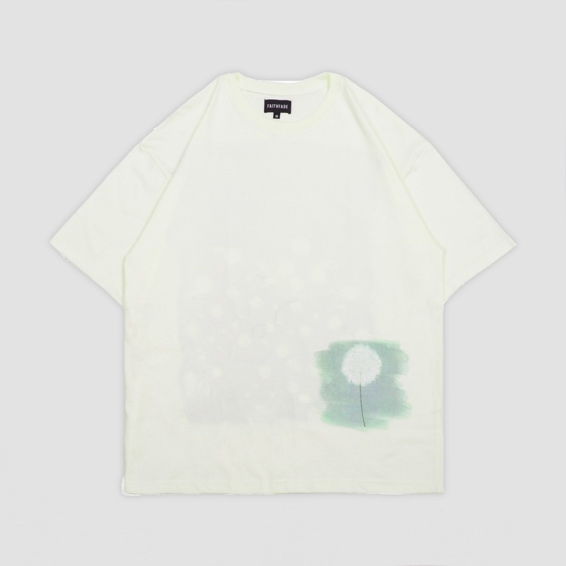 FAITH FADE UTOPIA - Dandelions Oversized Tee (Broken White)