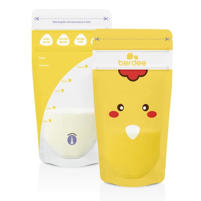 Kantong ASI Berdee 100 ml Breastmilk Berdee - 100ml Yellow Chickee - Kuning