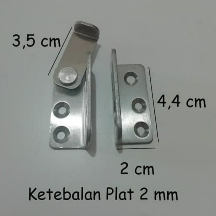 [10SET] Grendel Pintu Dorong Geser Sliding Slot Stainless SS Soligen 405 -1set