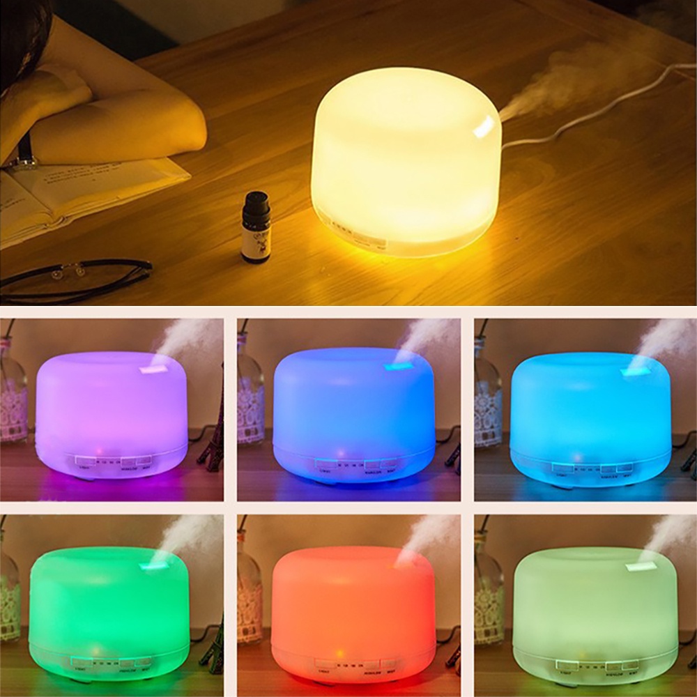 500ml Humidifier Air Purifier Aromaterapi Ruangan Diffuser Essential oil Difuser+Remote