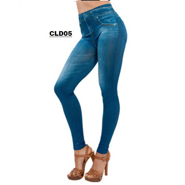 Celana Jeans Printed High Waist Legging CLD