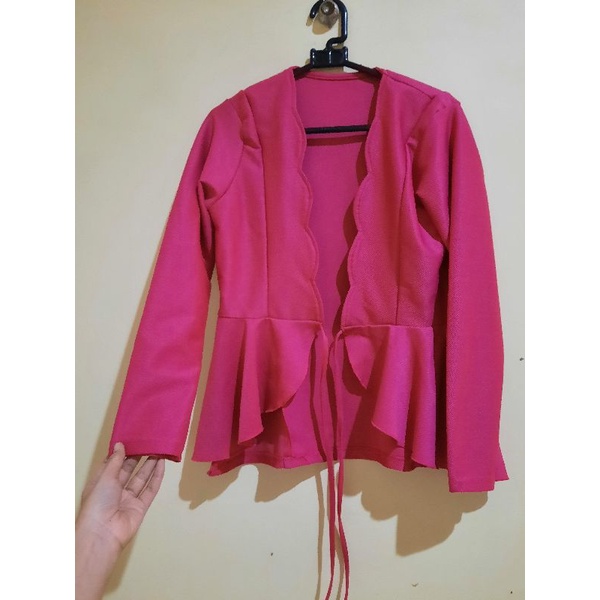 Preloved Blazer cantik pink fuschia