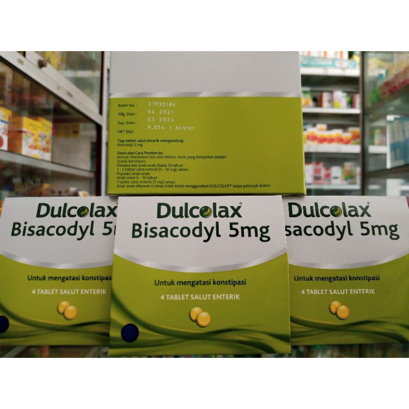 Dulcolax Bisacodyl 5mg | Strip Isi 4 Tablet - ED 01/2026