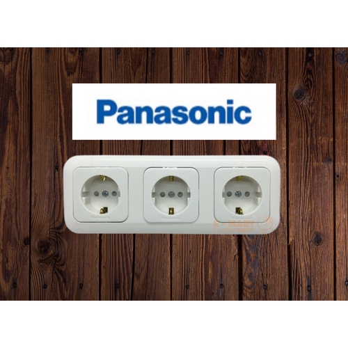 Stop Kontak 3 Gang CP White WEJ Putih Panasonic Triple Socket Lubang