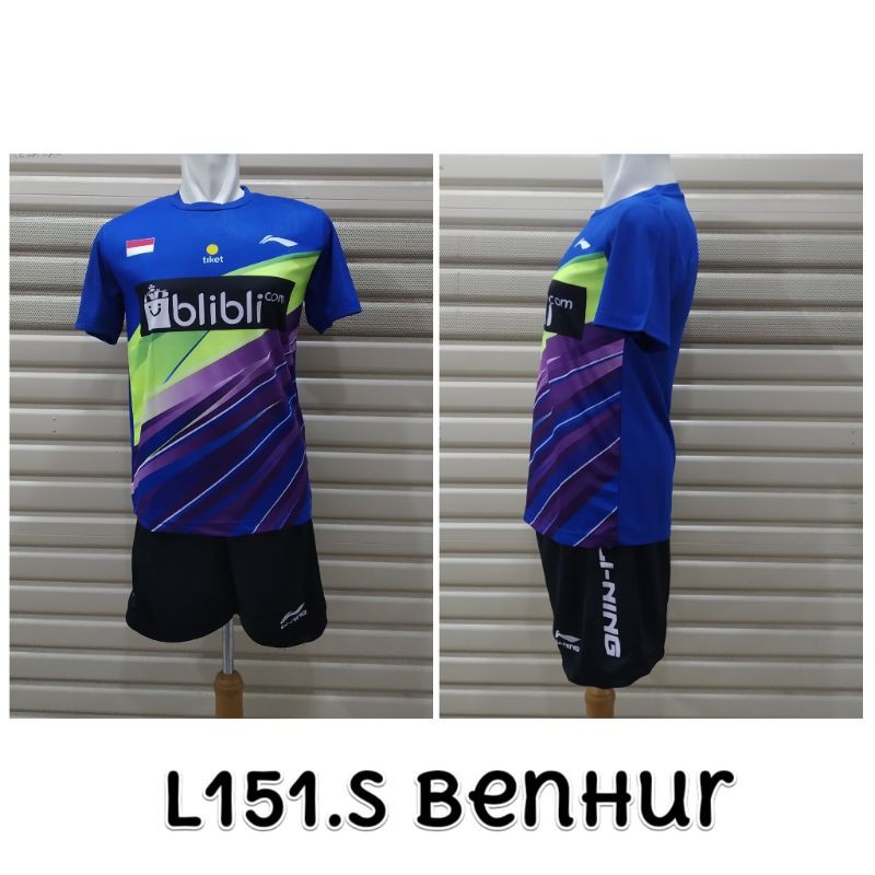 Setelan Badminton / Bulutangkis L151 Sponsor + Celana Saku