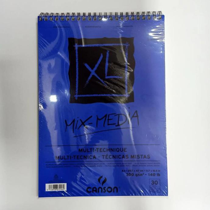 

(PERALATAN MENGGAMBAR) CANSON XL MIXMEDIA PAPER A3 300GR. 30 LEMBAR COD