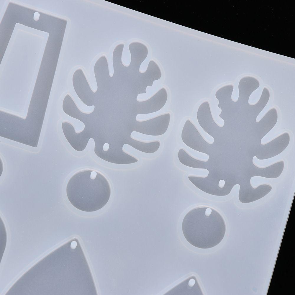 1 / 3PCS Cetakan Resin Epoksi Kristal UV Handmade Bahan Silikon Untuk Anting