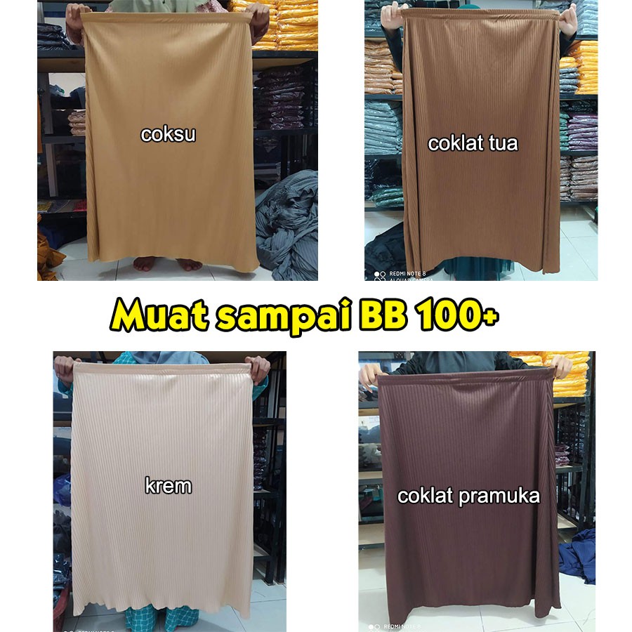 HADIAH - Rok plisket super jumbo xxl bigsize tebal bisa untuk ibu hamil