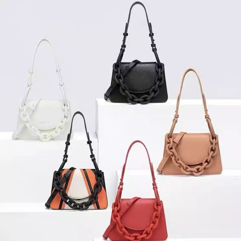 TAS WANITA CK CHUNKY CHAIN LINK SLINGBAG ORI CNK