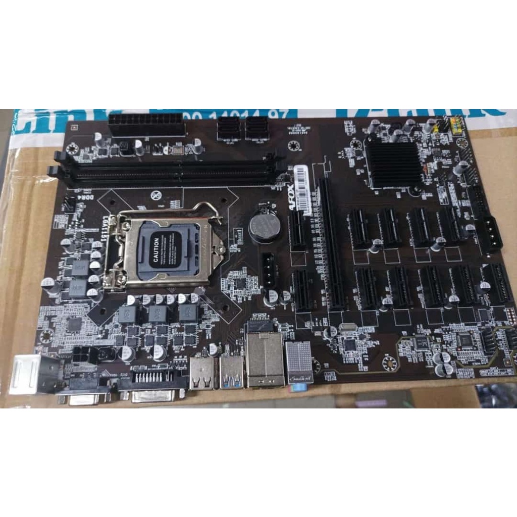 MOTHERBOARD AFOX BTC B250 BTCB250 BTC-B250 DDR4 12 SLOT PCIE B250 BTC