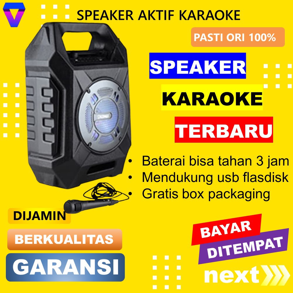 SPEAKER DAZUMBA KARAOKE BLUETOOTH PORTABLE BASS SPIKER BLUTOOTH SEPIKER BLUTUT SPEKER AKTIF JS67