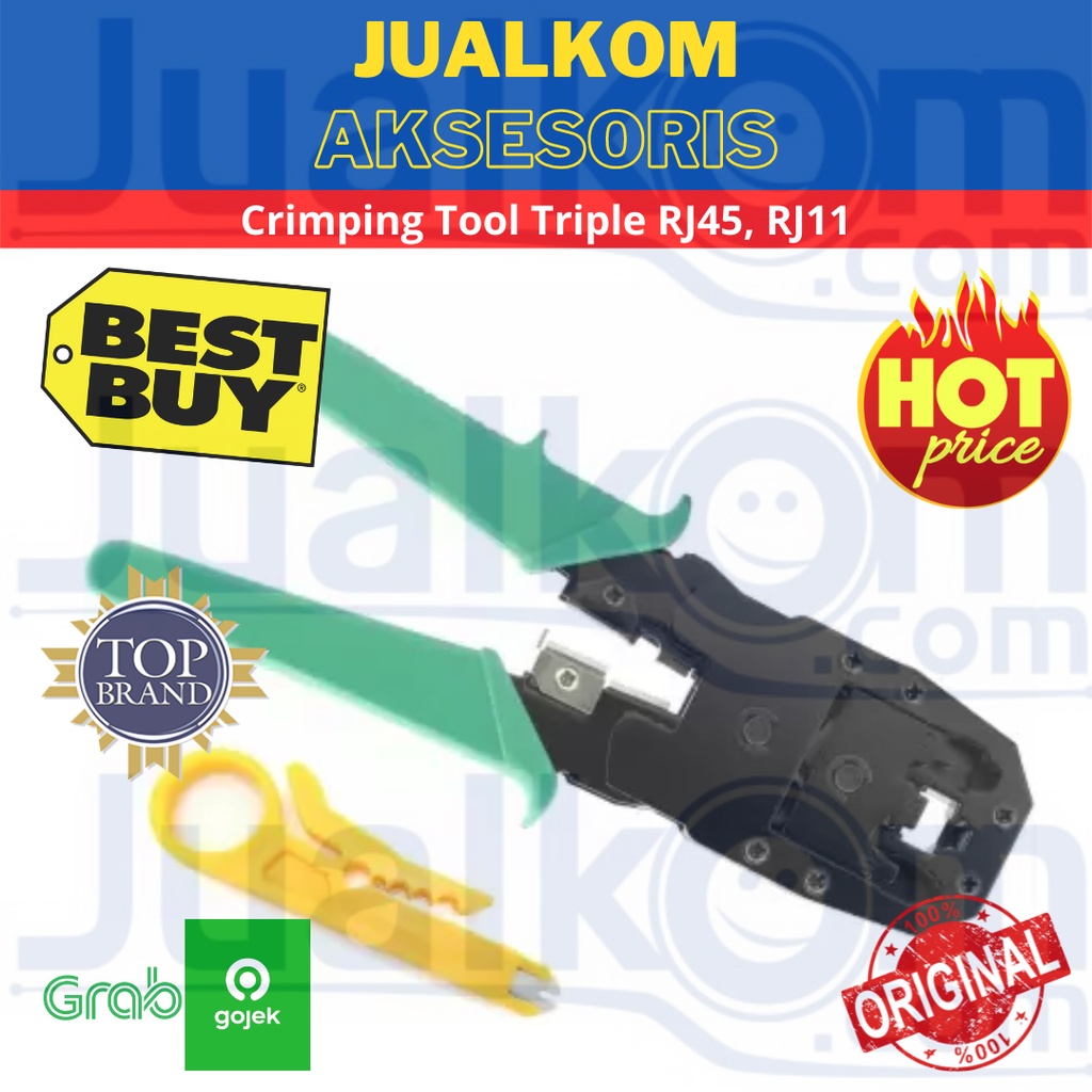 Crimping Tool Triple RJ45 RJ11 Tang Krimping Lan