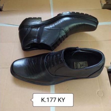 Sepatu Kulit PDH Pria Polri TNI security guard PNS sepatu kerja formal tampil lebih keren