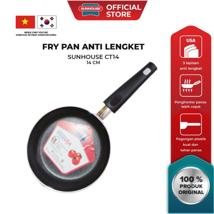 CT14 SUNHOUSE PLAIN FRY PAN